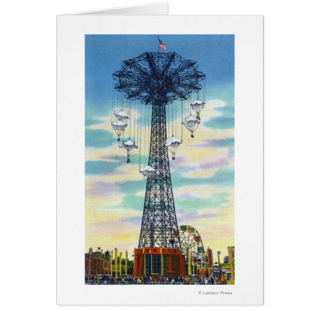 Steeplechase Park Parachute Jump Jump Heure de Jou (Devant)