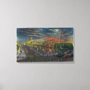 Steeplechase Park Surf Ave to Broadway at Canvas Print