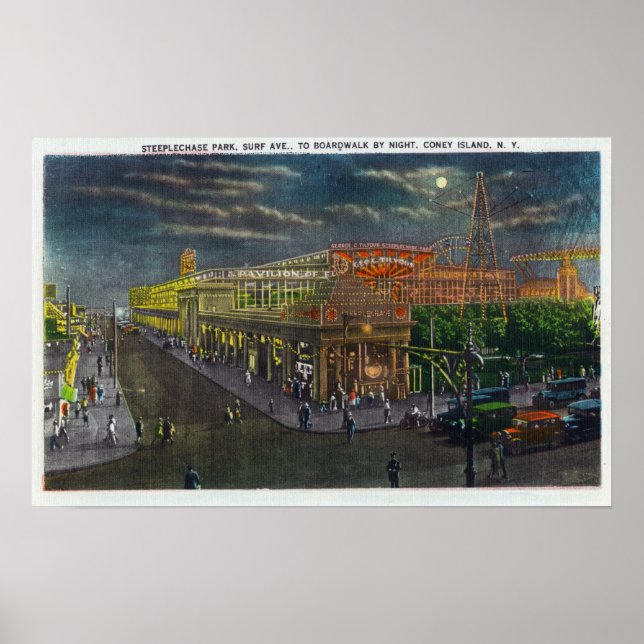 Steeplechase Park Surf Ave to Broadway at Poster (Front)