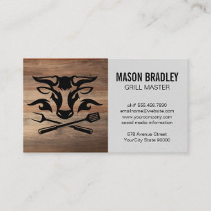 Steer and BBQ Tools Business Card