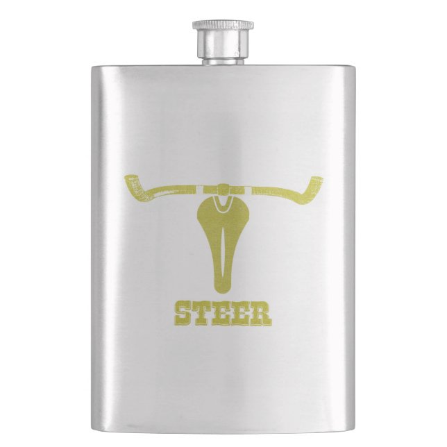 Steer (cycling) hip flask (Front)