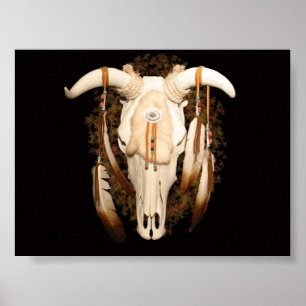 Steer Skull Poster
