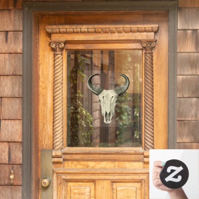 Steer Skull window cling (Home Door)