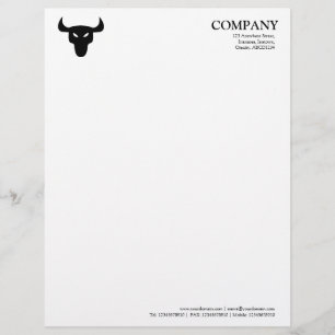 Steer Symbol - White Letterhead