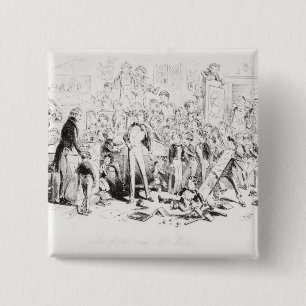 Steerforth and Mr. Mell 2 Inch Square Button
