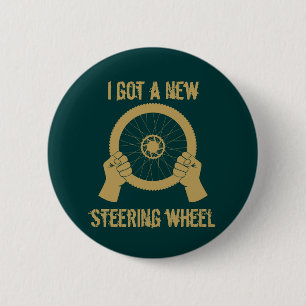 Steering wheel 2 inch round button