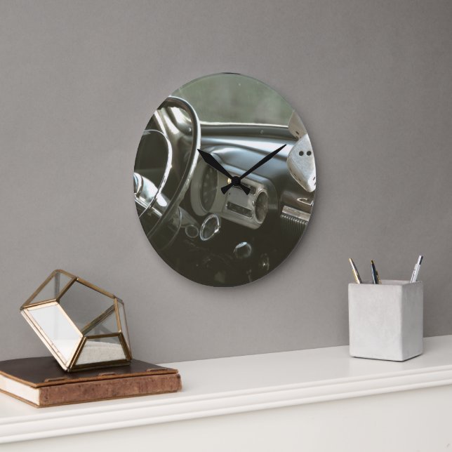 steering wheel and dice large clock (Office)