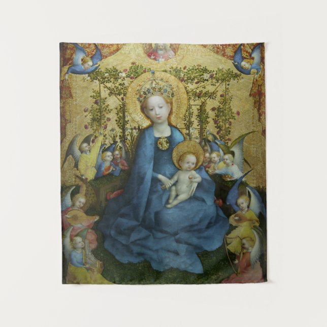 Stefan Lochner Madonna of the Rose Bower (c. 1440) Tapestry (Front)