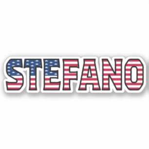 Stefano Nom Prénom USA Sticker Stickerset
