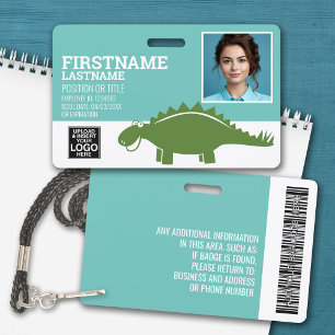 Stegasaurus Pediatrician Day Care Employee Photo Badge