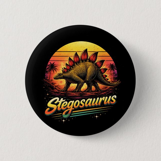 Stegosaurus 2 Inch Round Button (Front)