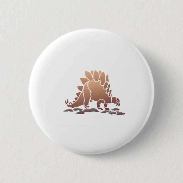 stegosaurus 2 inch round button (Front)
