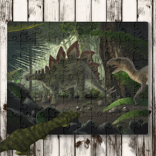 Stegosaurus and Deinonychus Jigsaw Puzzle