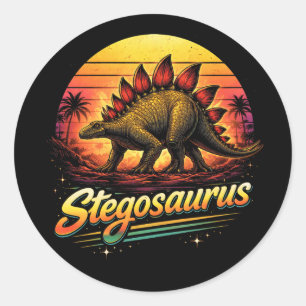 Stegosaurus Classic Round Sticker