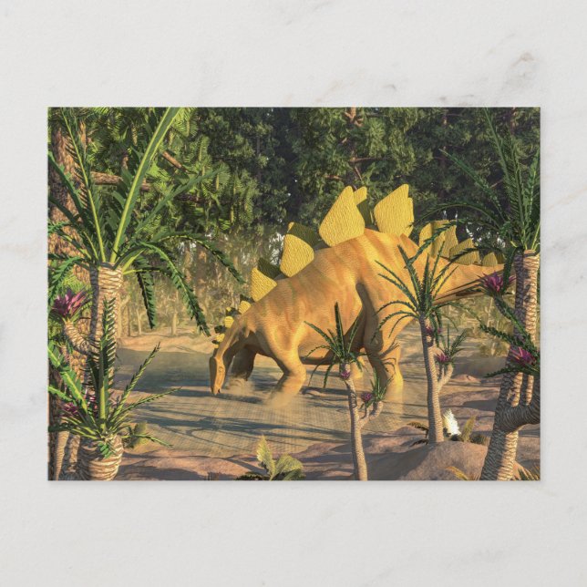 Stegosaurus dinosaur - 3D render Postcard (Front)