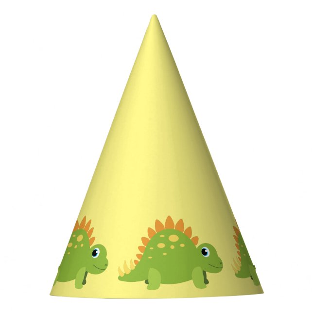 Stegosaurus Dinosaur Birthday Party Hat (Front)