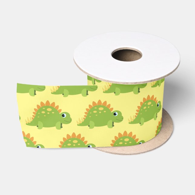 Stegosaurus Dinosaur Birthday Party Satin Ribbon (Spool)