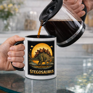 Stegosaurus Dinosaur Prehistoric Moon Mug