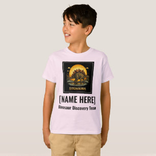 Stegosaurus Dinosaur Prehistoric Moon T-Shirt