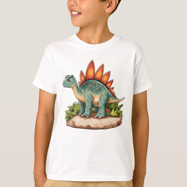 Stegosaurus Dinosaur  T-Shirt (Front)