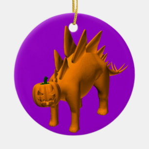 Stegosaurus halloweenis ceramic ornament