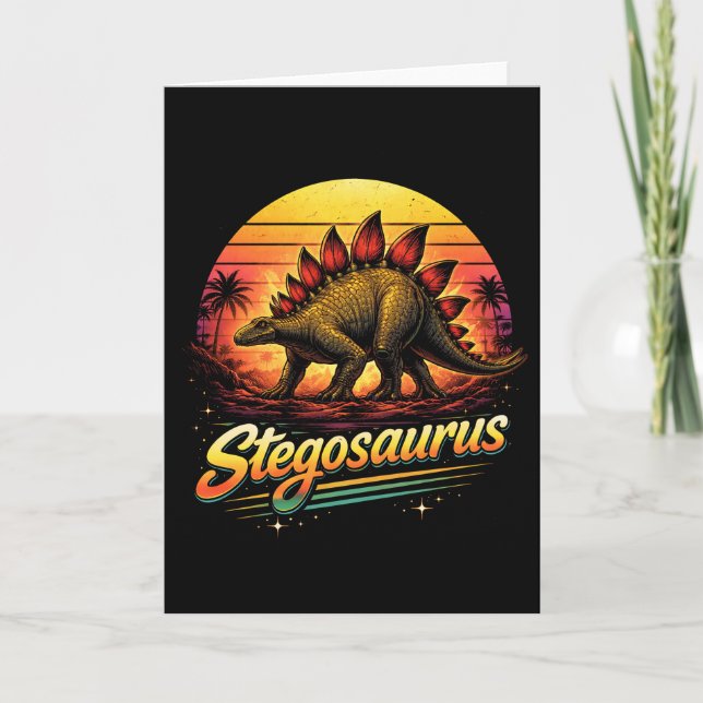 Stegosaurus Holiday Card (Front)