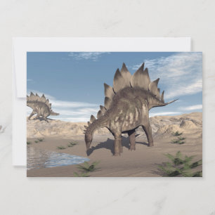 Stegosaurus near water - 3D render