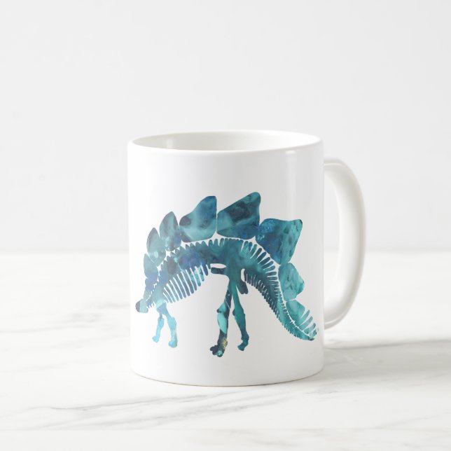 Stegosaurus Skeleton Coffee Mug (Front Right)