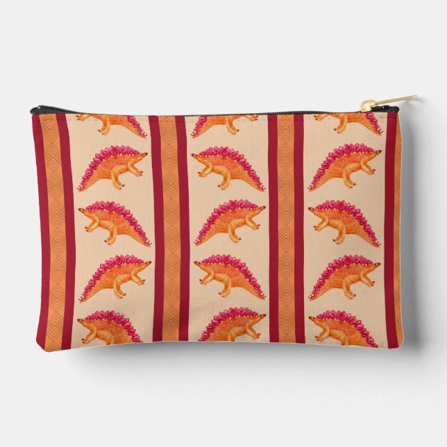 Stegosaurus Stripe Zipper Pouch (Back)