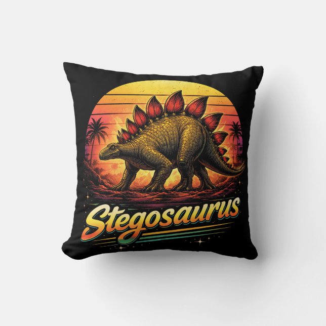 Stegosaurus Throw Pillow (Front)