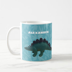 Stegosaurus Toy Dinosaur Blue and Green Coffee Mug