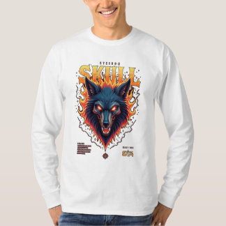 Steidon Skull – Flaming Wolf Head Tee