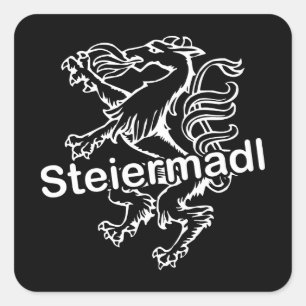 Steiermark Österreich Steirermadl Panther Square Sticker