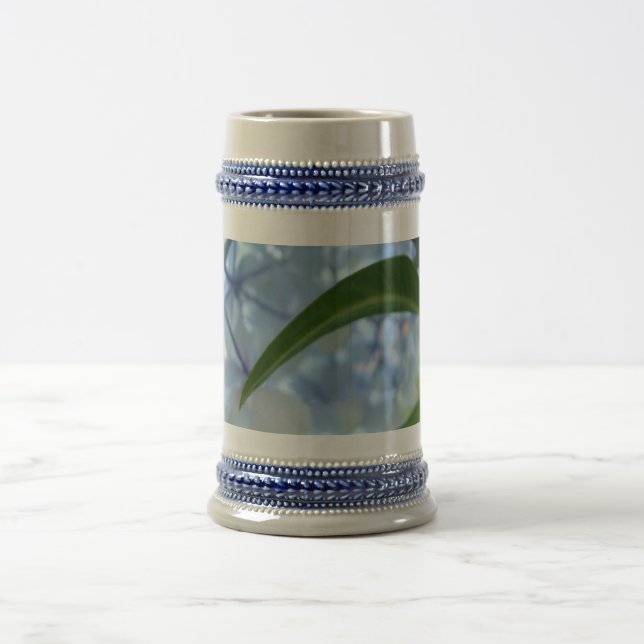 Stein Blue Floral Hydrangea Flowers Steins (Center)