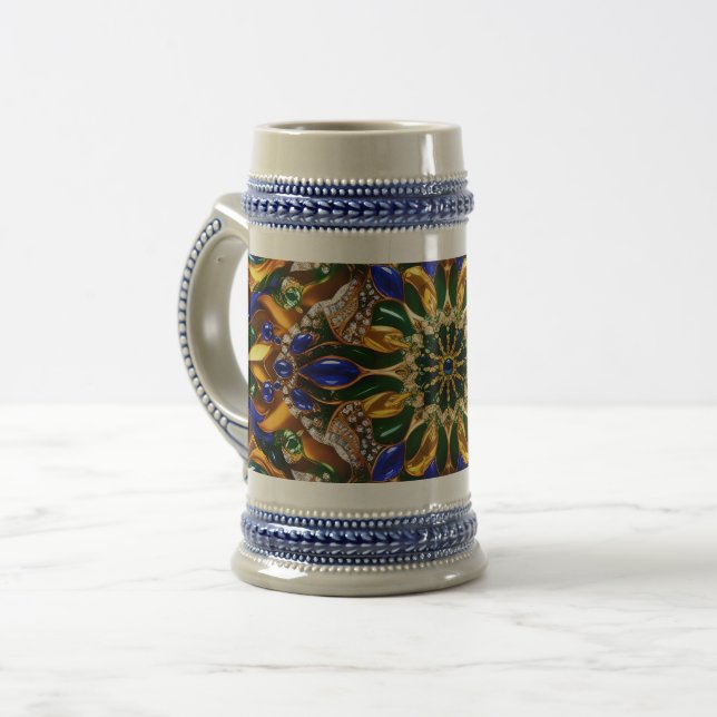 Stein Mug with Brazil Colours Design (Front Left)