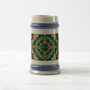 Stein Mug with Brazilian Colours Design