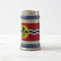 Stein Mug with Flag of St. Louis, Missouri