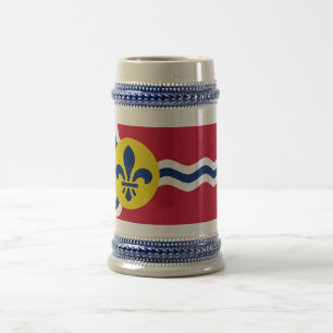 Stein Mug with Flag of St. Louis, Missouri