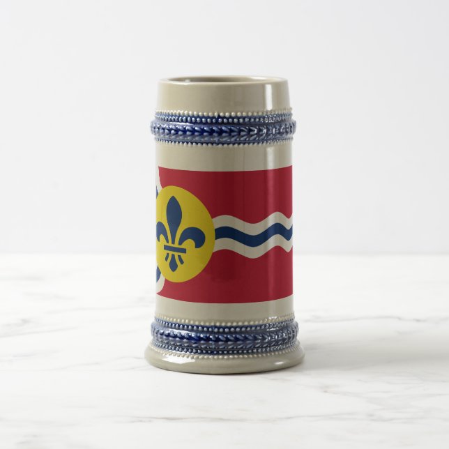 Stein Mug with Flag of St. Louis, Missouri (Center)