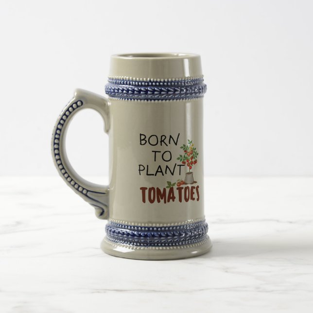 Stein mug with funny gardener quote (Left)
