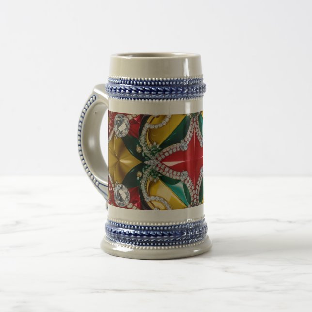 Stein Mug with Los Angeles Colours Design (Front Left)
