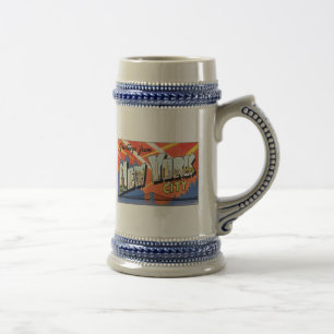 Stein with Vintage New York City Poster Design
