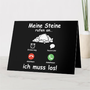 Steine Call Ich Muss Los Geologist Funny Geologist Card