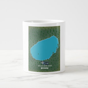 Steinhuder Meer Germany map Large Coffee Mug