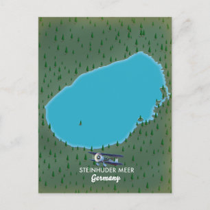 Steinhuder Meer Germany map Postcard