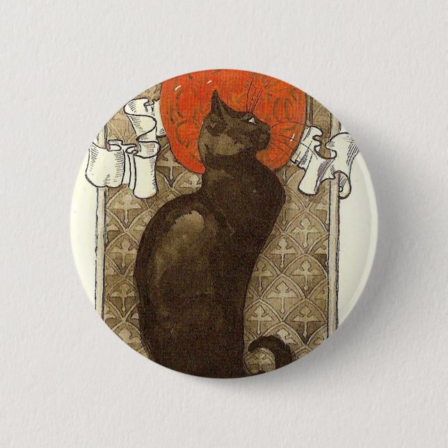 Steinlein's Cat - Art Nouveau 2 Inch Round Button (Front)