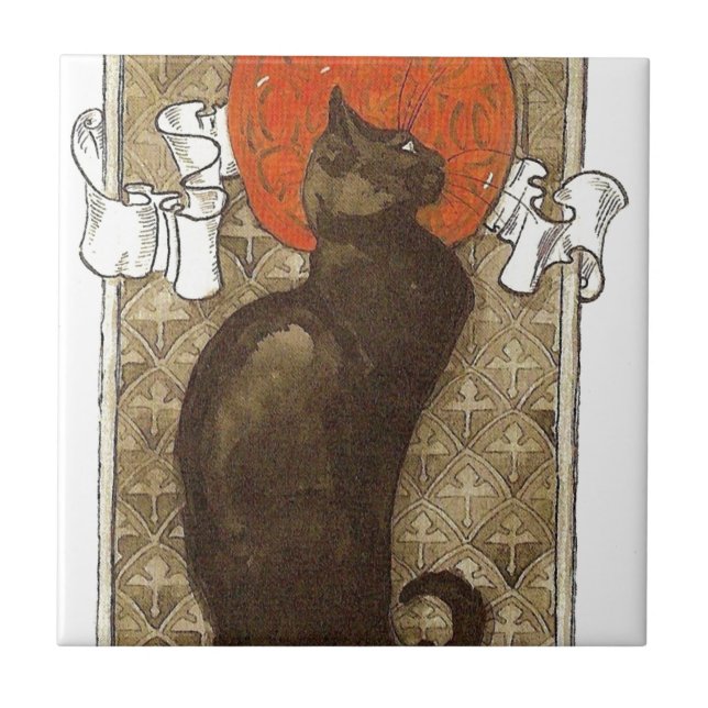 Steinlein's Cat - Art Nouveau Tile (Front)
