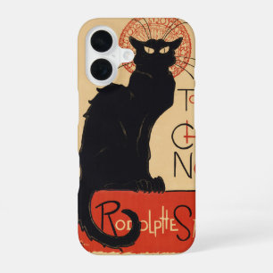 Steinlen Art Nouveau Chic Black Cat Vintage Print iPhone 16 Case
