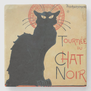 Steinlen Art Nouveau Tournee du Chat Noir Stone Coaster