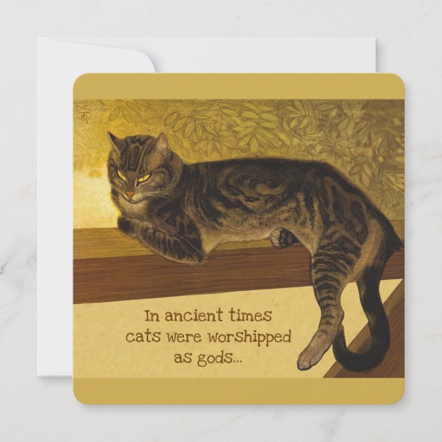 Steinlen Balustrade Grumpy cat quote CC0976 Card (Front)